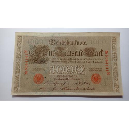 Германия. 1000 марок. 1910.