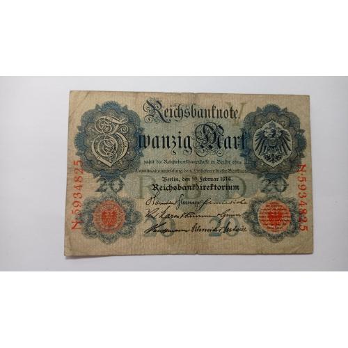 Германия. 20 марок. 1914.