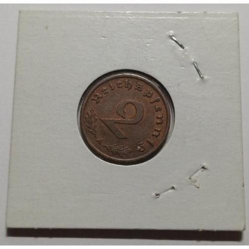 Германия. 3 рейх. 2 рейхспфеннига (пфеннига). 1939.