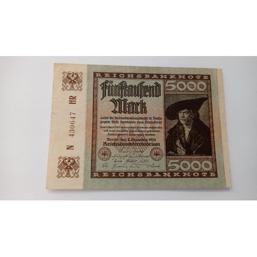 Германия. 5000 марок. 1922.