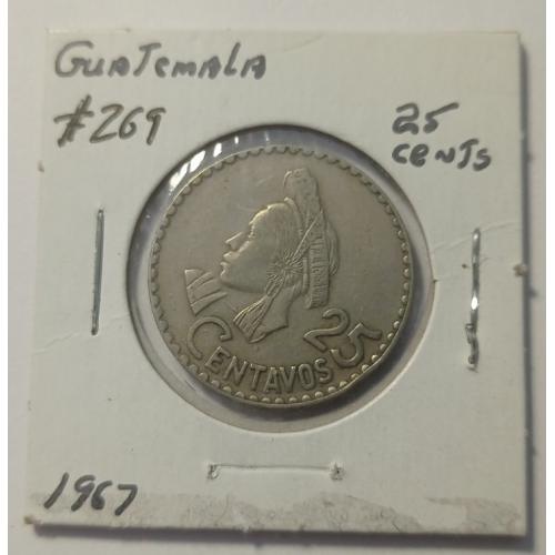 Гватемала. 25 сентаво. 1967.