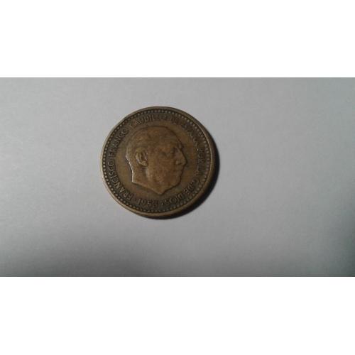 Испания. 1 песета. 1953.