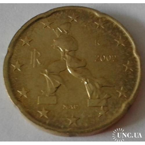 Италия. 20 евроцентов. 2002.