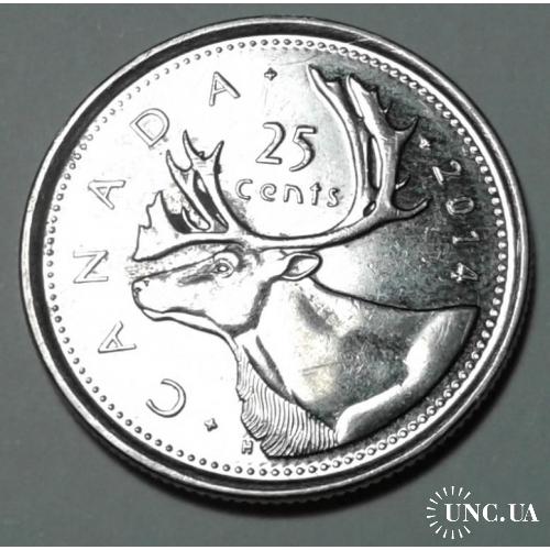 Канада. 25 центов. 2014.