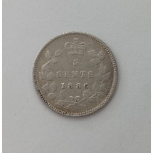 Канада. 5 центів. 1886. Срібло.