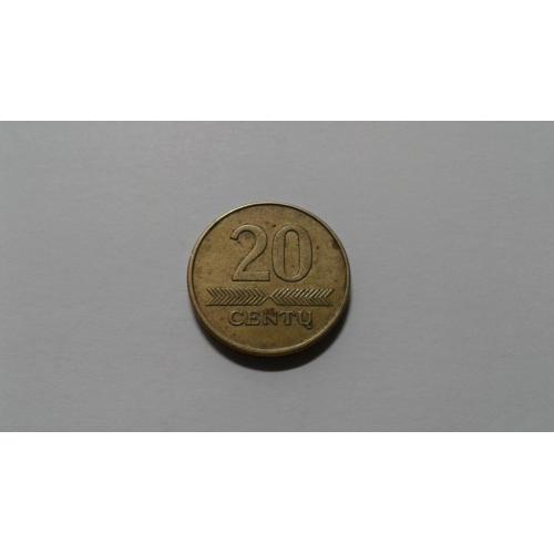 Литва. 20 центов. 2008.