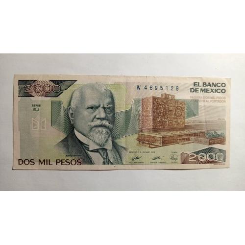 Мексика. 2000 песо. 1989.