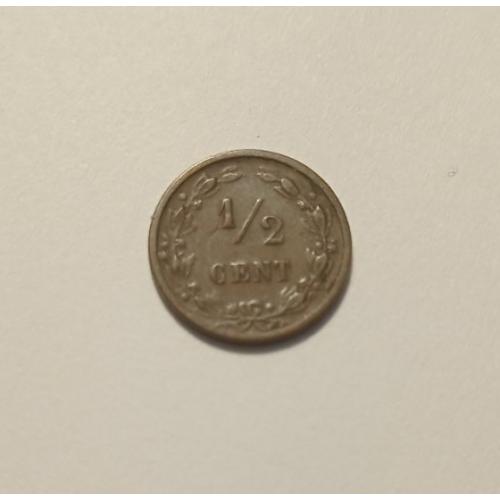 Нідерланди. 1/2 (пів) цента. 1885.