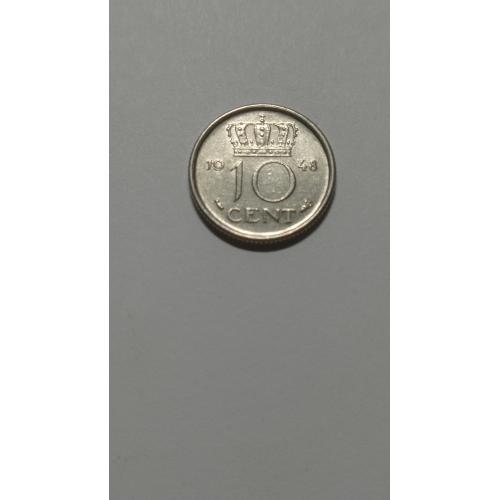 Нидерланды. 10 центов. 1948.