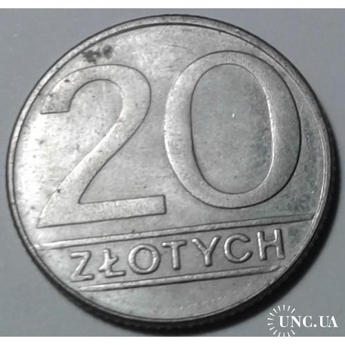 Польша. 20 злотых. 1989.