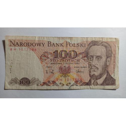 Польща. 100 злотих. 1988.