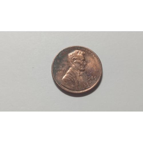 США. 1 цент. 1986.