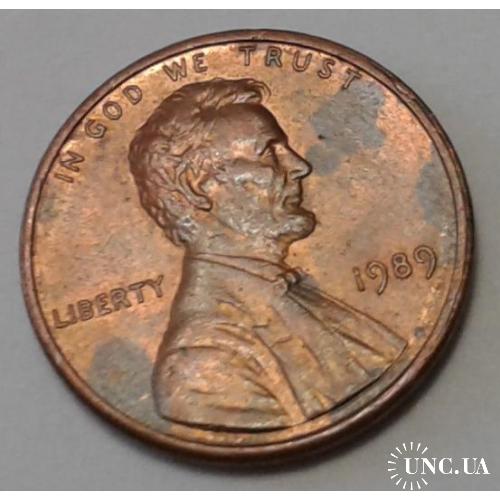 США. 1 цент. 1989.