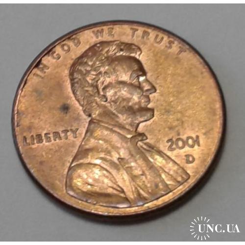США. 1 цент. 2001.