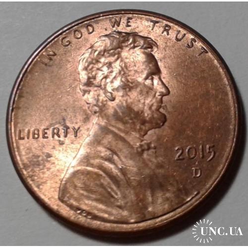 США. 1 цент. 2015.