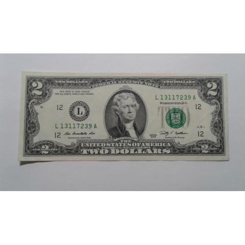США. 2 доллара. 2009.