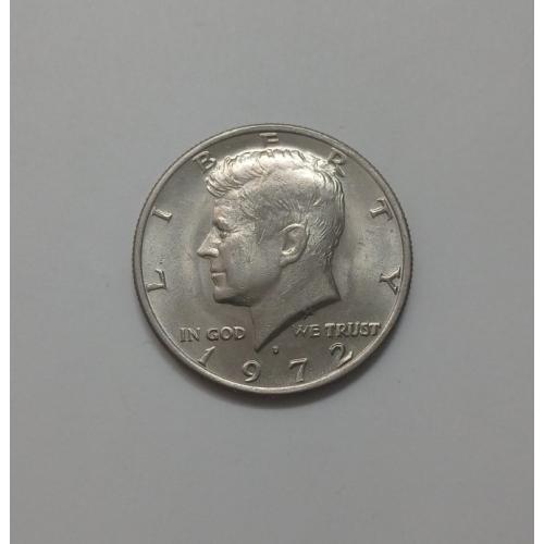 США. 50 центів. 1/2 долара. Пів долара. 1972.