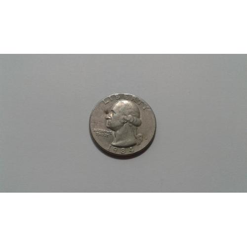 США. Квотер. 25 центов. 1/4 доллара. 1984.