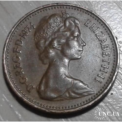 Великобритания. 1 пенни. 1974.