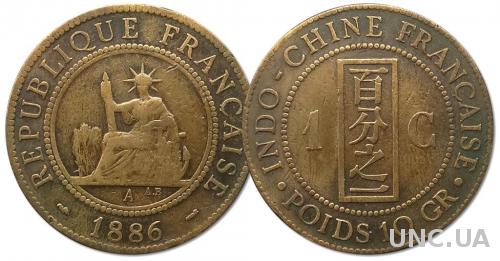 Французский Индокитай - 1 цент (1886 г.)