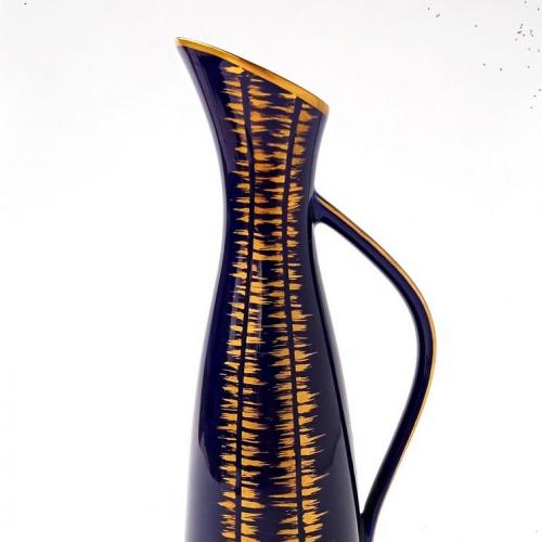 Антикварна ваза вазочка порцеляна кобальт позолота Germany Yn02