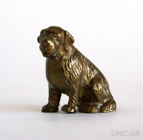Антикварная фигурка статуэтка Пес Собака, бронза
