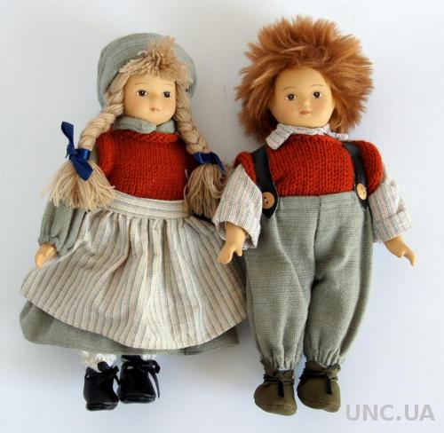 Антикварные фарфоровые куклы Братик и Сестричка 1970-е Germany
