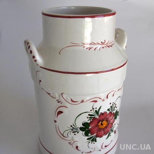 Арт-объект в стиле Provence ваза Молочный бидон керамика ручная роспись Germany
