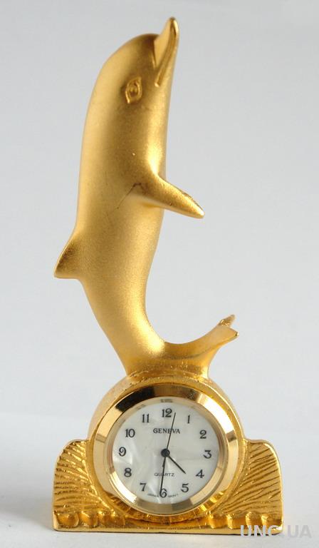 Часы коллекционные миниатюрные Дельфин кварц
