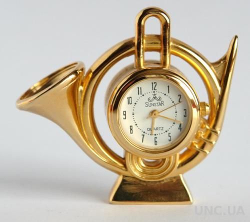 Часы коллекционные миниатюрные Горн SUNSTAR кварц
