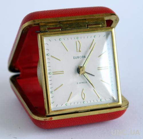 Дорожные часы будильник EUROPA №2 1960-е Germany
