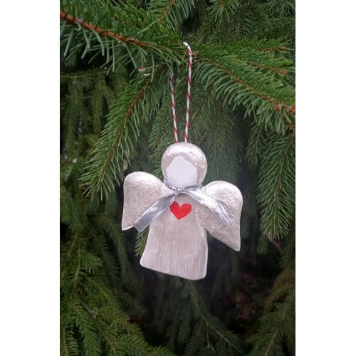 Ялинкова іграшка "Ангелик", ручна робота, дерево, різьба
