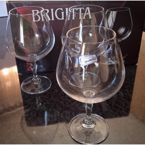 Келихи бокали для коньяку бренді Brigitta Bohemia 6 шт. по 400 мл Чехія