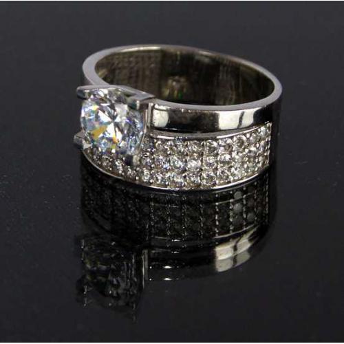 Каблучка кілечко срібло 925 проби циркони здвоєна Austria