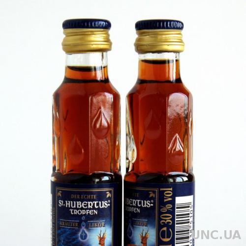Коллекционная алкоминиатюра бутылочка St. Hubertus Tropfen, 20 ml, Германия