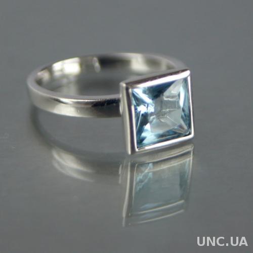 Серебряное кольцо с аквамарином 925 проба Austria