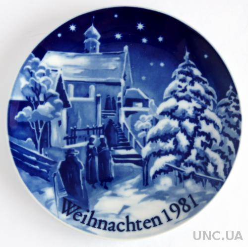 Тарелка панно Рождество 1981 Retsch Germany
