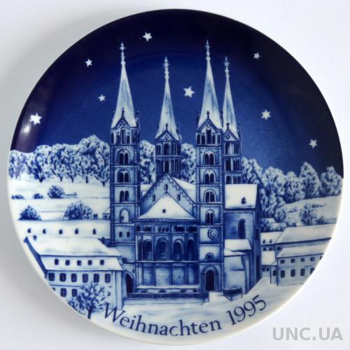 Тарелка панно Рождество 1995 Bavaria Germany
