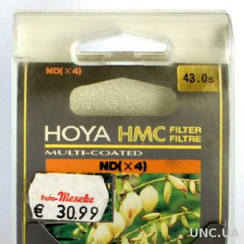 Нейтрально-серый светофильтр HOYA HMC NDx4 43 mm

