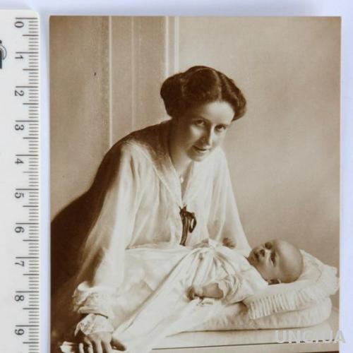 Открытка почтовая карточка Графиня Инна-Мария с сыном 1910-е Германия aP