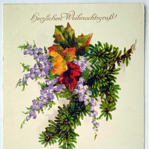 Поштова карточка листівка открытка Веселого Різдва 1928 рік Germany Yu01