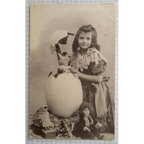 Поштова картка листівка Світлого Великодня 1902 Франція St09