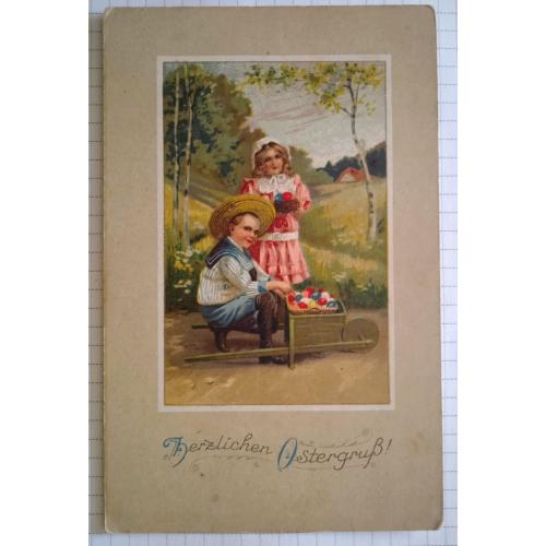 Поштова картка листівка Світлого Великодня, поч. ХХ ст., Німеччина Sb07