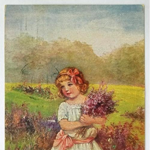 Поштова карточка листівка открытка Heideblumen 1920 рік Germany Yu25 