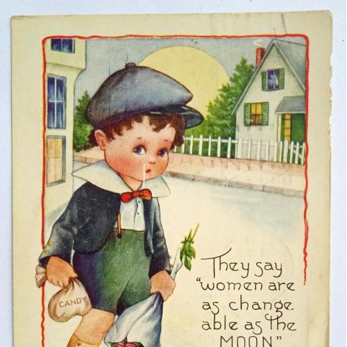 Поштова карточка листівка открытка Валентинка 1925 рік USA Yu68
