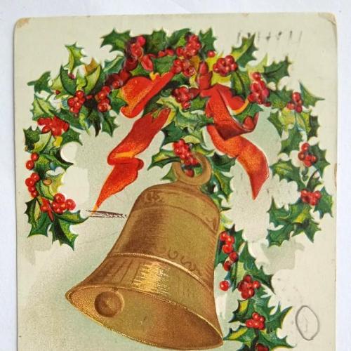 Поштова карточка листівка открытка Веселого Різдва 1909 рік USA Yu51