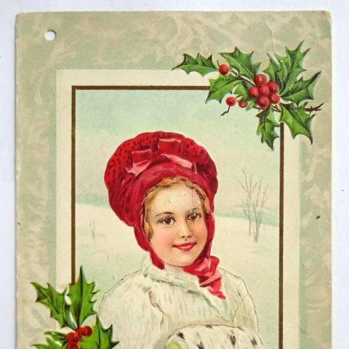 Поштова карточка листівка открытка Веселого Різдва поч. ХХ ст. USA Yu52