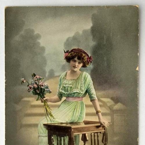 Поштова карточка листівка открытка З Днем народження поч. ХХ ст. Germany Yu14