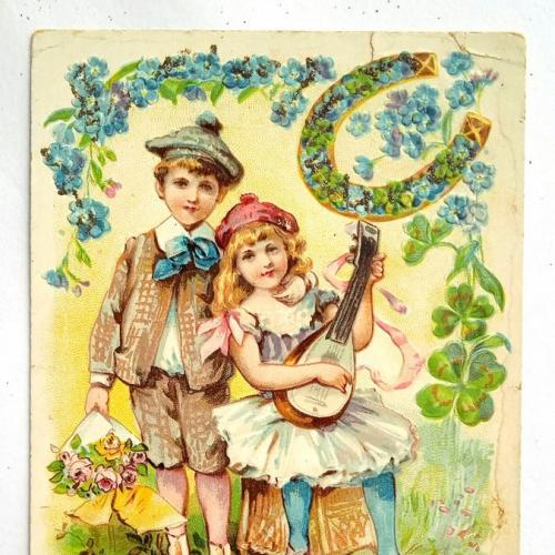 Поштова карточка листівка открытка З любов'ю 1907 рік USA Yu66