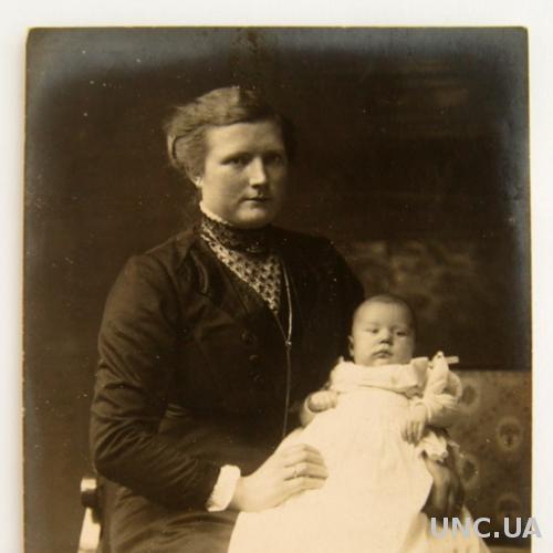 Старое фото Мама с младенцем нач. ХХ века Germany